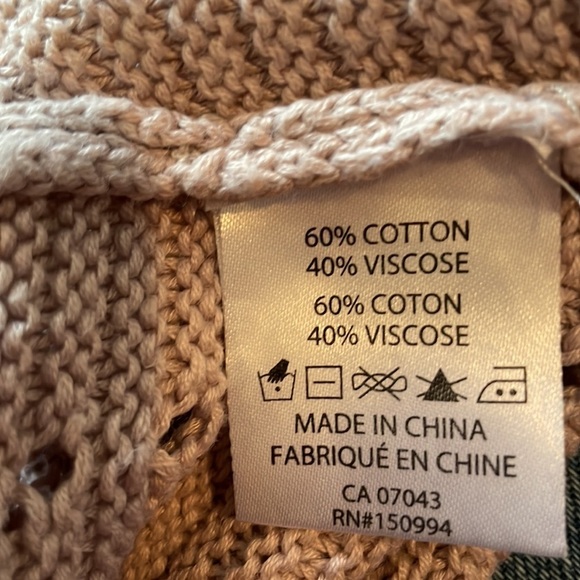 Belle by Bellidini Knit Cardigan Sweater SZ S Light Purple Open Front No Pockets - Picture 13 of 13